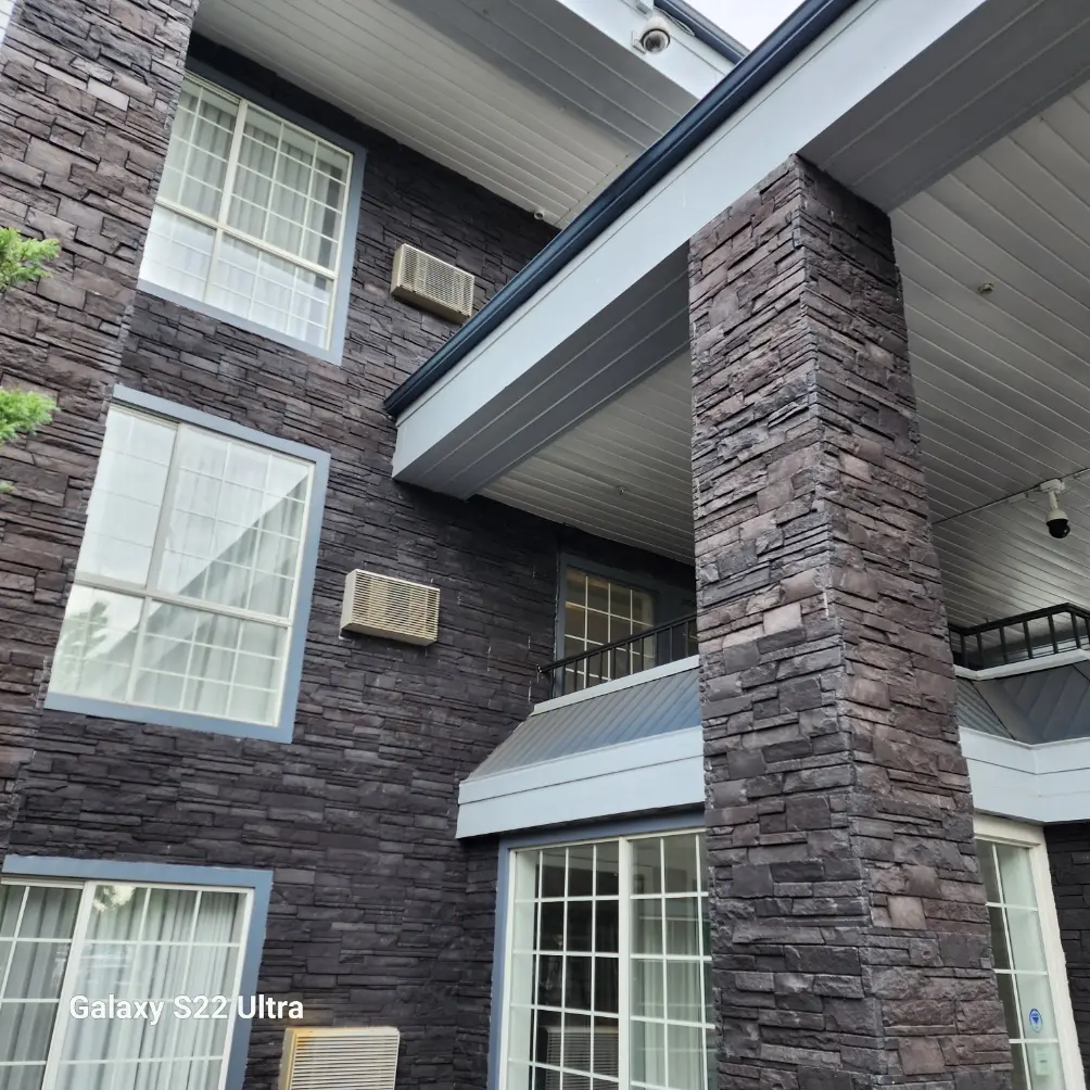 Exterior security camera coverage at a commercial hotel in Springfield, Oregon