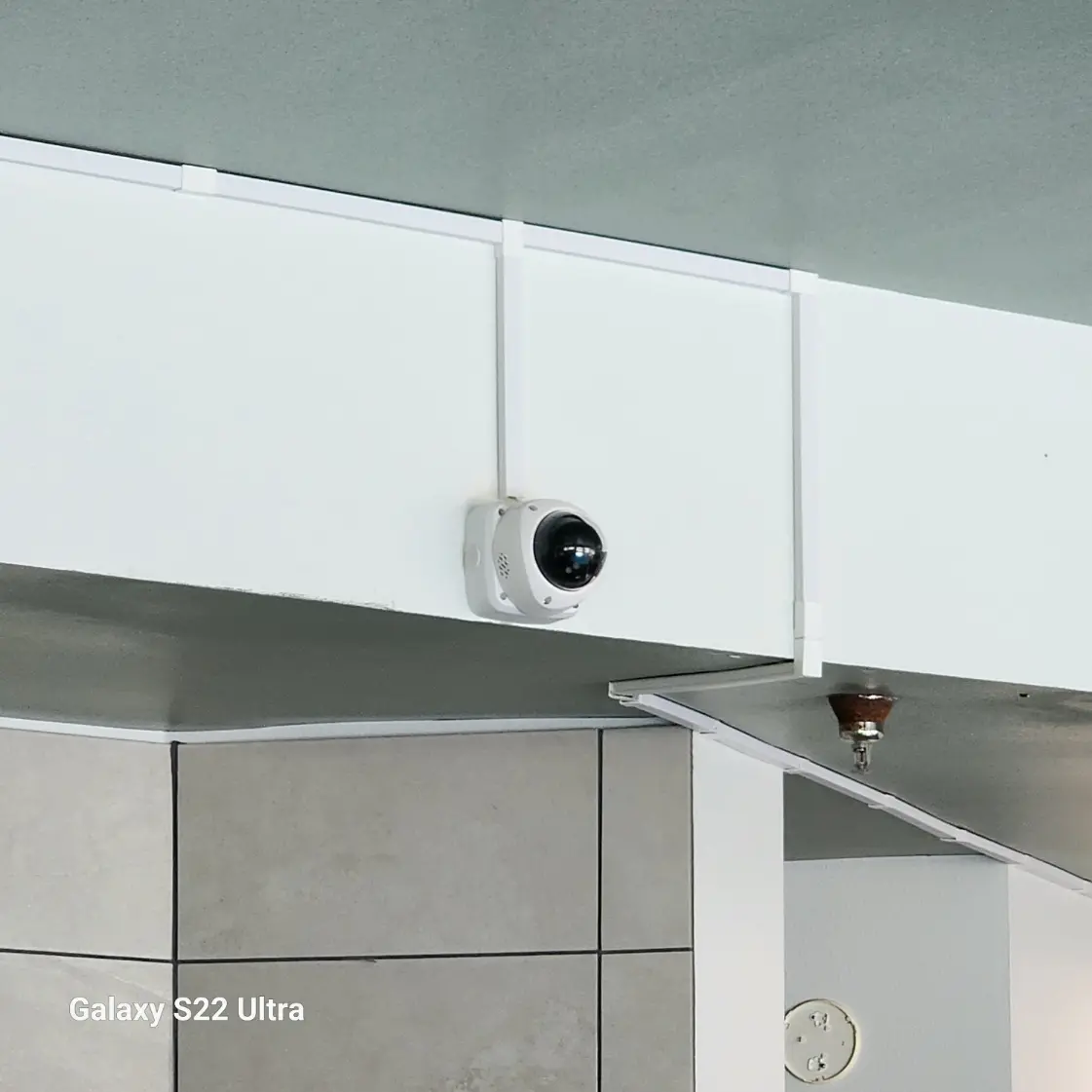 Interior dome security camera at a commercial hotel